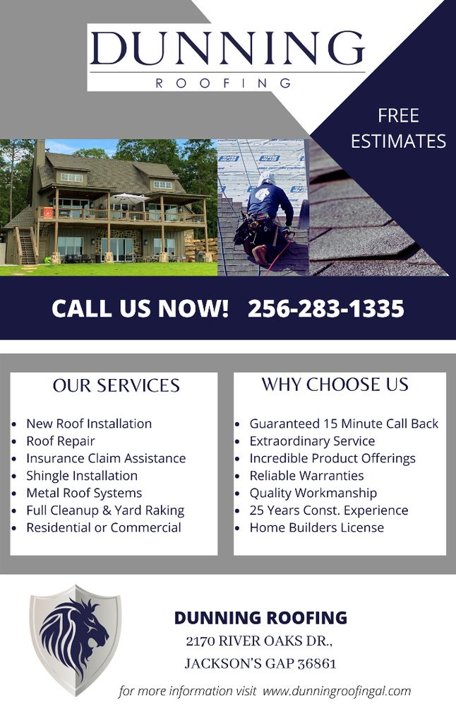 Slide of Dunning Roofing