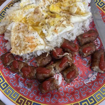 Kapiolani Coffee Shop - Pork link with over easy egg & rice - Diners Near Me - Aiea, Hawaii Kapiolani Coffee Shop - Pork link with over easy egg & rice - Diners Near Me - Aiea, Hawaii