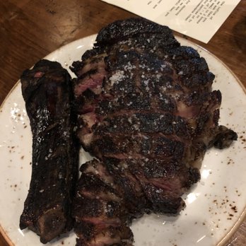 Vaca - 55 day aged ribeye med rare- cooked perfectly, a little salty though. You don't choose the cut and ours was 2lbs ($120 ish) - Tapas/Small Plates Near Me - Costa Mesa, California