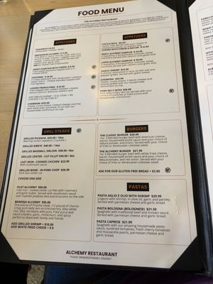 Menu photo 1 Alchemy Restaurant Prospect, KY