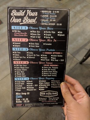 Menu photo 4 FOB Poke Bar -  Capitol Hill Seattle, WA