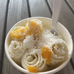 Let’s Roll! - Piña Colada rolled ice cream