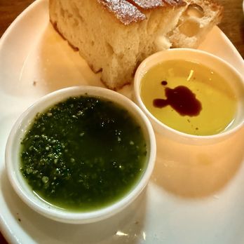 Martini Modern Italian - Bread service with house made pesto - Italian Near Me - Columbus, Ohio Martini Modern Italian - Bread service with house made pesto - Italian Near Me - Columbus, Ohio