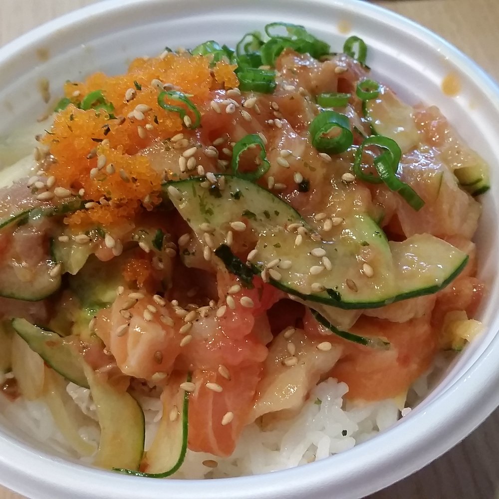 PokiNometry - Medium poke with salmon, yellowtail, and mashed spicy tuna - Japanese Near Me - Anaheim, California PokiNometry - Medium poke with salmon, yellowtail, and mashed spicy tuna - Japanese Near Me - Anaheim, California