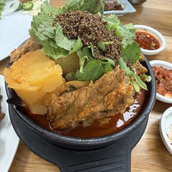 South Bay Jinmi - Spicy Pork Potatoes Stew (Gamjatang) my favorites - Korean Near Me - Gardena, California South Bay Jinmi - Spicy Pork Potatoes Stew (Gamjatang) my favorites - Korean Near Me - Gardena, California