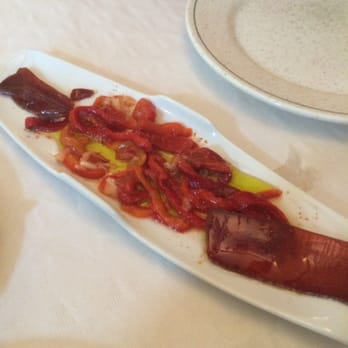 El Forcat - Appetizer: roasted red pepper, ham, and cod - Mediterranean Near Me - Valencia, V El Forcat - Appetizer: roasted red pepper, ham, and cod - Mediterranean Near Me - Valencia, V