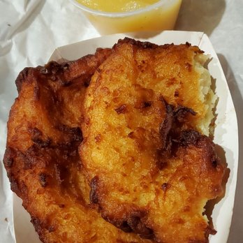 Pastrami N Friends - Potato pancakes with applesauce. Nice and substantial, with good flavor. - Delis Near Me - Commack, New York