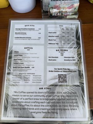 Menu photo 2 Tilli's Coffee Fort Pierce, FL
