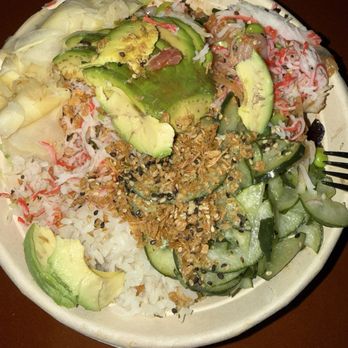 Poké Bar - Where is the fish? The edamame? The onions & spring mix? Buried under a mountain of white rice. - Poke Near Me - Los Angeles, California Poké Bar - Where is the fish? The edamame? The onions & spring mix? Buried under a mountain of white rice. - Poke Near Me - Los Angeles, California