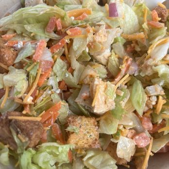 Green District - Firebird salad (added blue cheese and asked for extra chop) - Wraps Near Me - Blue Ash, Ohio