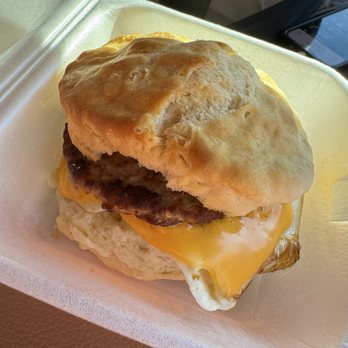 The Vanilla Bean - Egg, cheese, and sausage biscuit. - Coffee & Tea Near Me - Crowley, Louisiana The Vanilla Bean - Egg, cheese, and sausage biscuit. - Coffee & Tea Near Me - Crowley, Louisiana