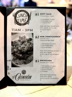 Menu photo 6 Ta'Chingon Las Vegas, NV