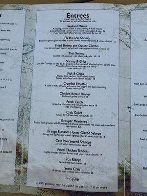 Menu photo 7 Down Under Restaurant Fernandina Beach, FL