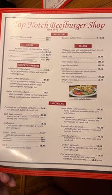 Menu photo 1 Top Notch Beef Burgers Chicago, IL
