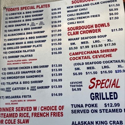 Menu photo 4 Queens Wharf Restaurant Long Beach, CA