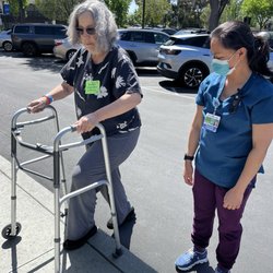 Yazeed Gussous, MD - Learning to use the walker. I only needed it for about a week.
