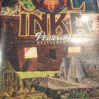Sol Inka - Front of menu - Peruvian Near Me - La Mirada, California