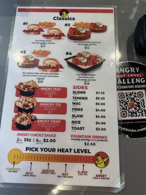 Menu photo 1 Angry Chickz Elk Grove, CA