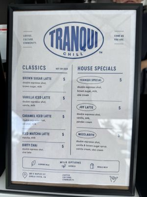 Menu photo 3 Tranqui Chill Chula Vista, CA