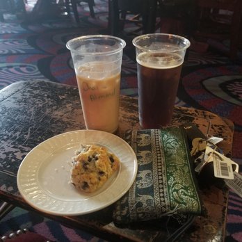 Wicked Brew Cafe - Blueberry scone, dirty chia, and cold brew. - Coffee & Tea Near Me - Bangor, Maine