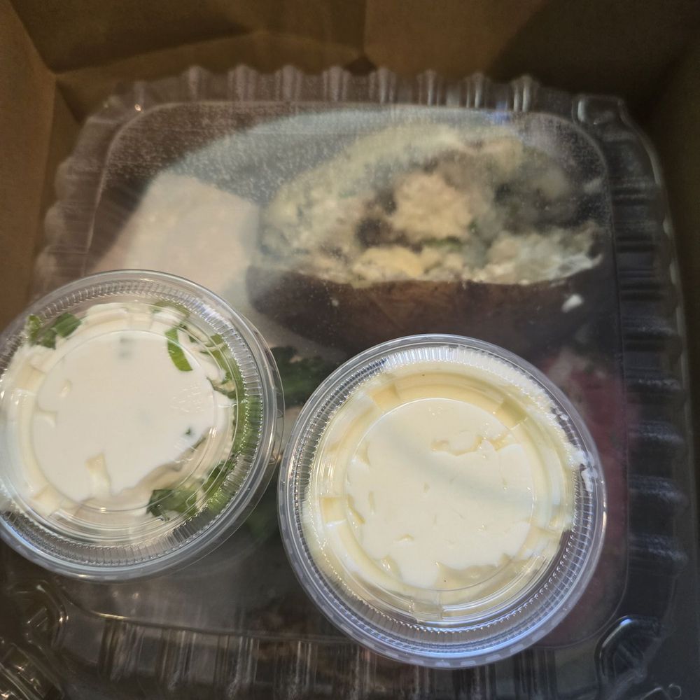 Keno's Restaurant - Nice touch to be provided small tasting cups w/lids to take home our baked potato toppings. - American Near Me - Anaheim, California Keno's Restaurant - Nice touch to be provided small tasting cups w/lids to take home our baked potato toppings. - American Near Me - Anaheim, California