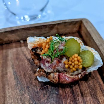 Oliver's Restaurant - Wagyu carpaccio, one of three. - New American Near Me - Buffalo, New York