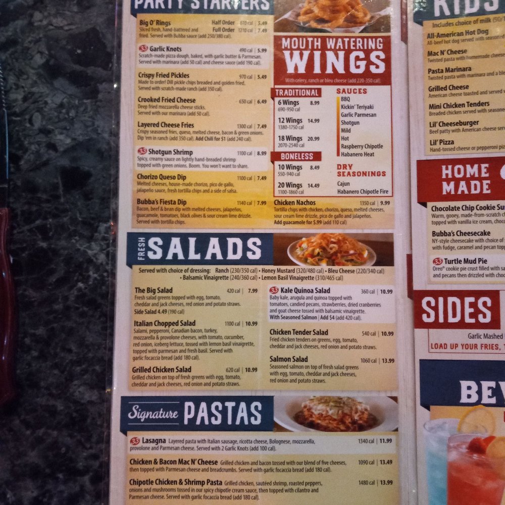 Bubba's 33 - Menu of the starters - Burgers Near Me - Universal City, Texas Bubba's 33 - Menu of the starters - Burgers Near Me - Universal City, Texas
