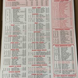 Ming Moon - Menu 10/26