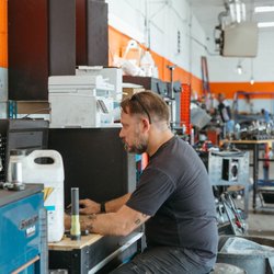 Heath's Auto Service - In shop car service bay area
