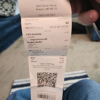 IHOP - Receipt - American Near Me - Auburn, Maine