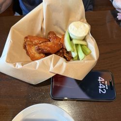 Wings in Dr. Pepper sauce.