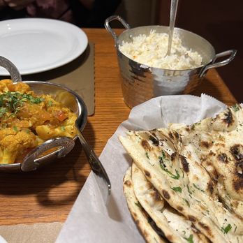 Bombay House - Aloo Gobi (V)  Garlic Naan (G) - Indian Near Me - Provo, Utah