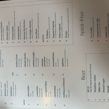 Bacaro Primo - Drink menu - Italian Near Me - Kansas City, Missouri Bacaro Primo - Drink menu - Italian Near Me - Kansas City, Missouri