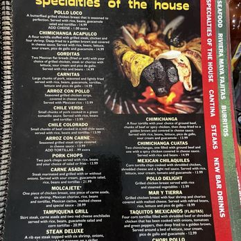 Riviera Maya Mexican Restaurant - Menu 8/26 - Mexican Near Me - Columbus, Indiana Riviera Maya Mexican Restaurant - Menu 8/26 - Mexican Near Me - Columbus, Indiana