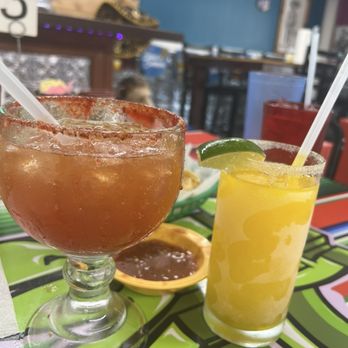 Butcher Boy Taco House - Michelada and mango margarita - Mexican Near Me - New Braunfels, Texas