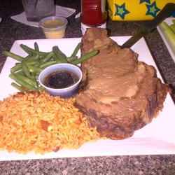 Scores Gentlemen's Club Savannah - Prime rib green beans seasoned rice main course so good steak tender & juicy green beans fresh & seasoned rice excellent