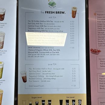 The Tea - Menu (4/5) - Bubble Tea Near Me - Falls Church, Virginia