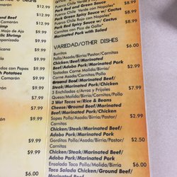 La Mexicana - Menu