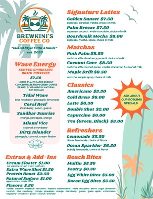 Menu photo 1 BrewKini’s Coffee Tampa Bay, FL Menu photo 1 BrewKini’s Coffee Tampa Bay, FL