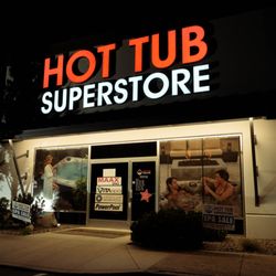 Hot Tub Superstore - Front entrance night