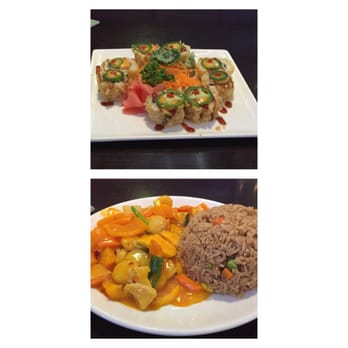 Pekin Tokyo - Vegas roll and Thai mango chicken with fried rice - Japanese Near Me - Allen Park, Michigan Pekin Tokyo - Vegas roll and Thai mango chicken with fried rice - Japanese Near Me - Allen Park, Michigan