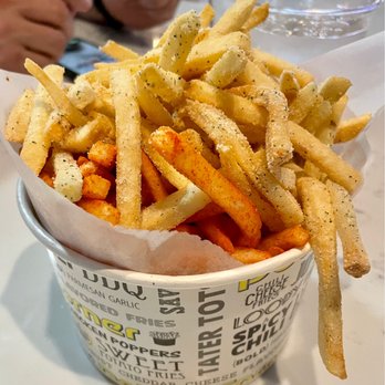 Potato Corner - mixed fries sour cream and onion + cheddar - Fast Food Near Me - Rancho Cucamonga, California