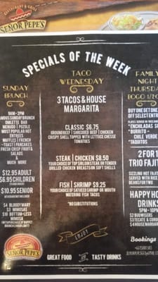 Menu photo 8 Señor Pepe's Bakersfield, CA