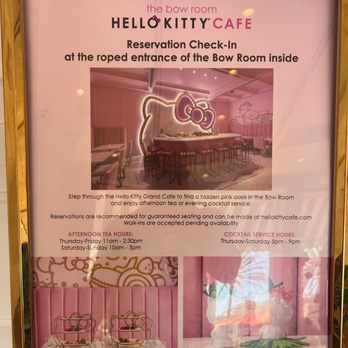 Hello Kitty Cafe - The Bow Room information - Cafes Near Me - Irvine, California