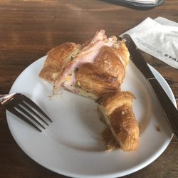 Starbucks - Ham cheese croissant.