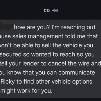 Camelback Hyundai - How my mom was notified Camelback was breaking contract. - Car Dealers Near Me - Phoenix, Arizona