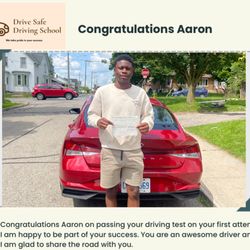 Drive Safe Driving School - Aaron passed his road test on his first attempt.