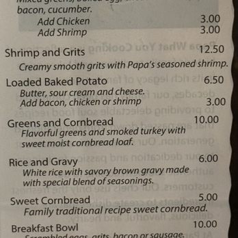 Papa What You Cooking - Menu - Bakeries Near Me - Reno, Nevada