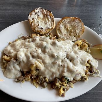Hot off the Griddle - Joe's scramble w/country gravy... - Breakfast & Brunch Near Me - Rocklin, California