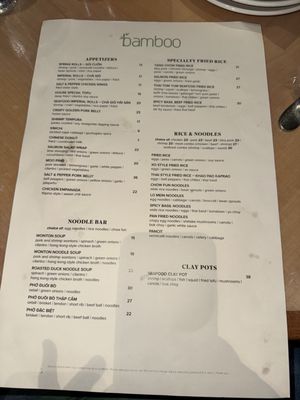 Menu photo 3 Bamboo Temecula, CA